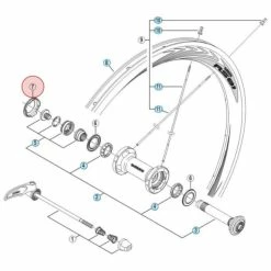 Cache-Poussière Gauche Pour Axe De Roue Avant Shimano Ultegra WH-6800