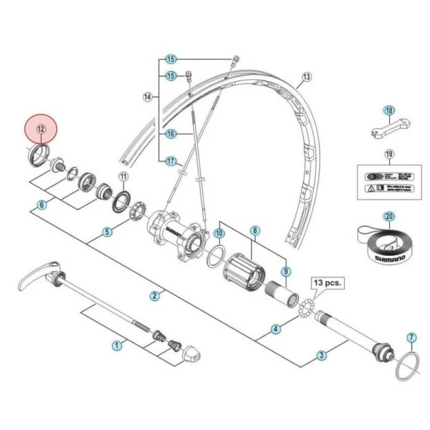 Cache-Poussière Pour Axe De Moyeu Shimano Ultegra WH-6800 – Image 2