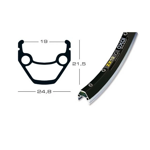 Jante Exal ZX 19 Noir 28' (622 Mm) - 36 T