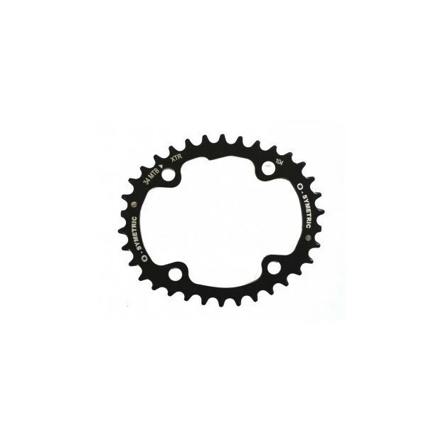 O-Symetric Plateau Externe VTT OSymetric Shimano XTR FC-M980 104mm 34 Dents Noir