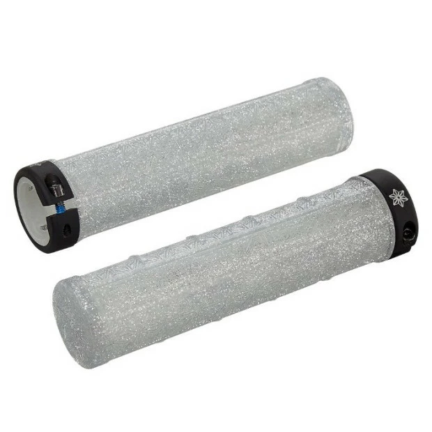 Poignées Supacaz Grizips Bling Lock-on - Argent